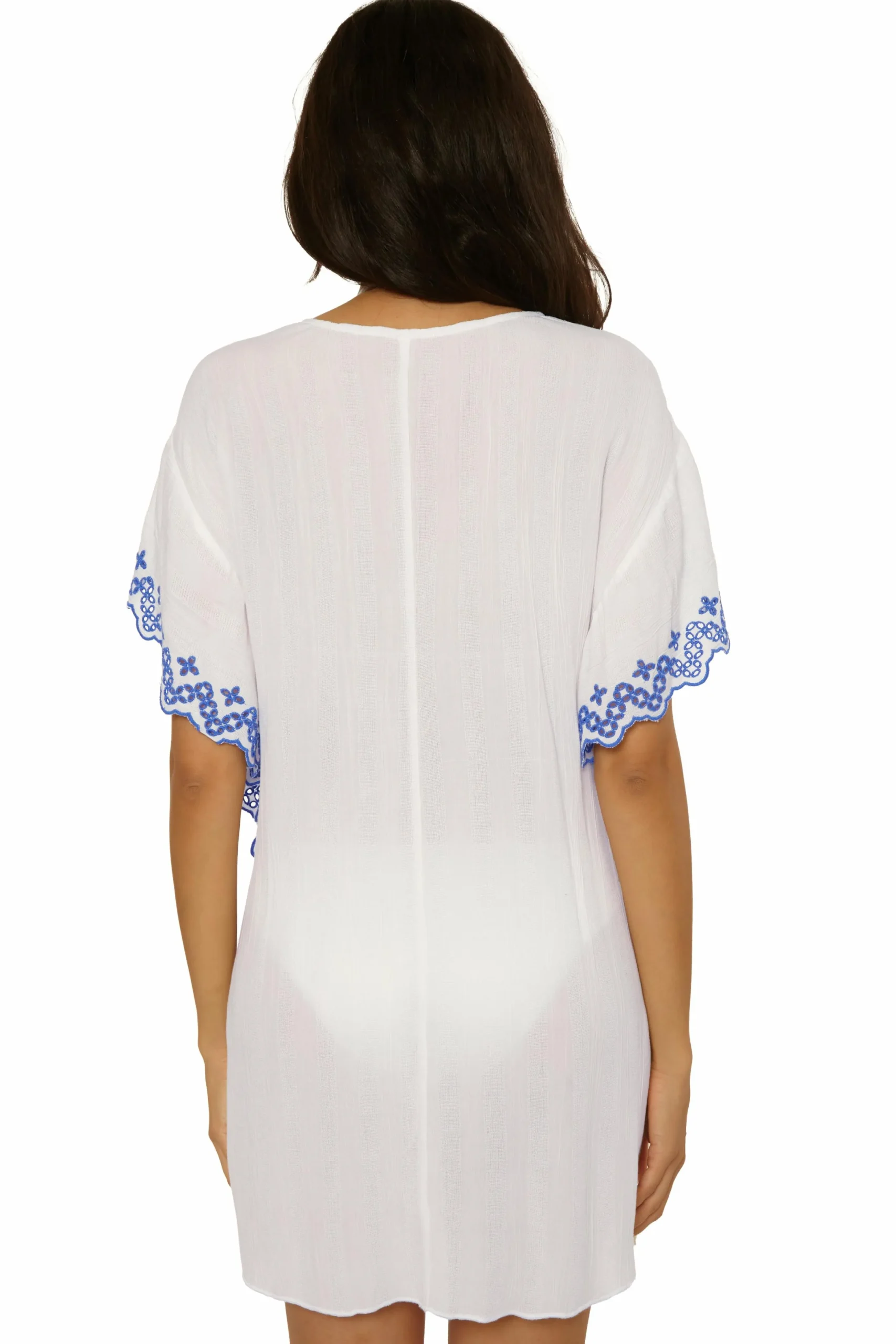 Becca BARBADOS N-NECK TUNIC |BLACK/TAN|WHITE/LAPIS Best
