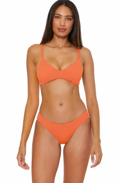 Becca CC REVERSIBLE BRA TOP |PUNCH/CORAL ROSE|OCEAN/OASIS