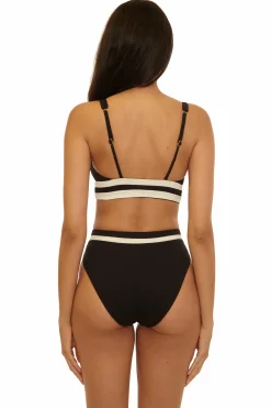 Becca COAST LINE HI-WAIST |ROSE BERRY|BLACK/TAN Hot