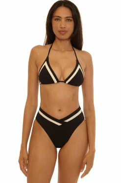 Becca COAST LINE HI-WAIST |ROSE BERRY|BLACK/TAN Hot