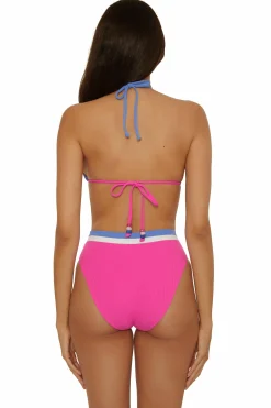 Becca COAST LINE HI-WAIST |ROSE BERRY|BLACK/TAN Hot