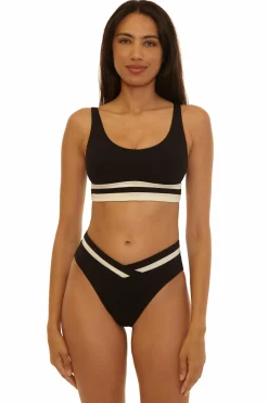 Becca COAST LINE SPORT BRA |BLACK/TAN|ROSE BERRY Online