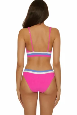 Becca COAST LINE SPORT BRA |BLACK/TAN|ROSE BERRY Online