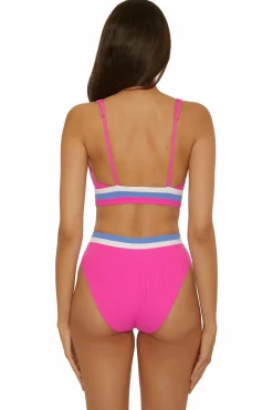 Becca COAST LINE SPORT BRA |BLACK/TAN|ROSE BERRY Online
