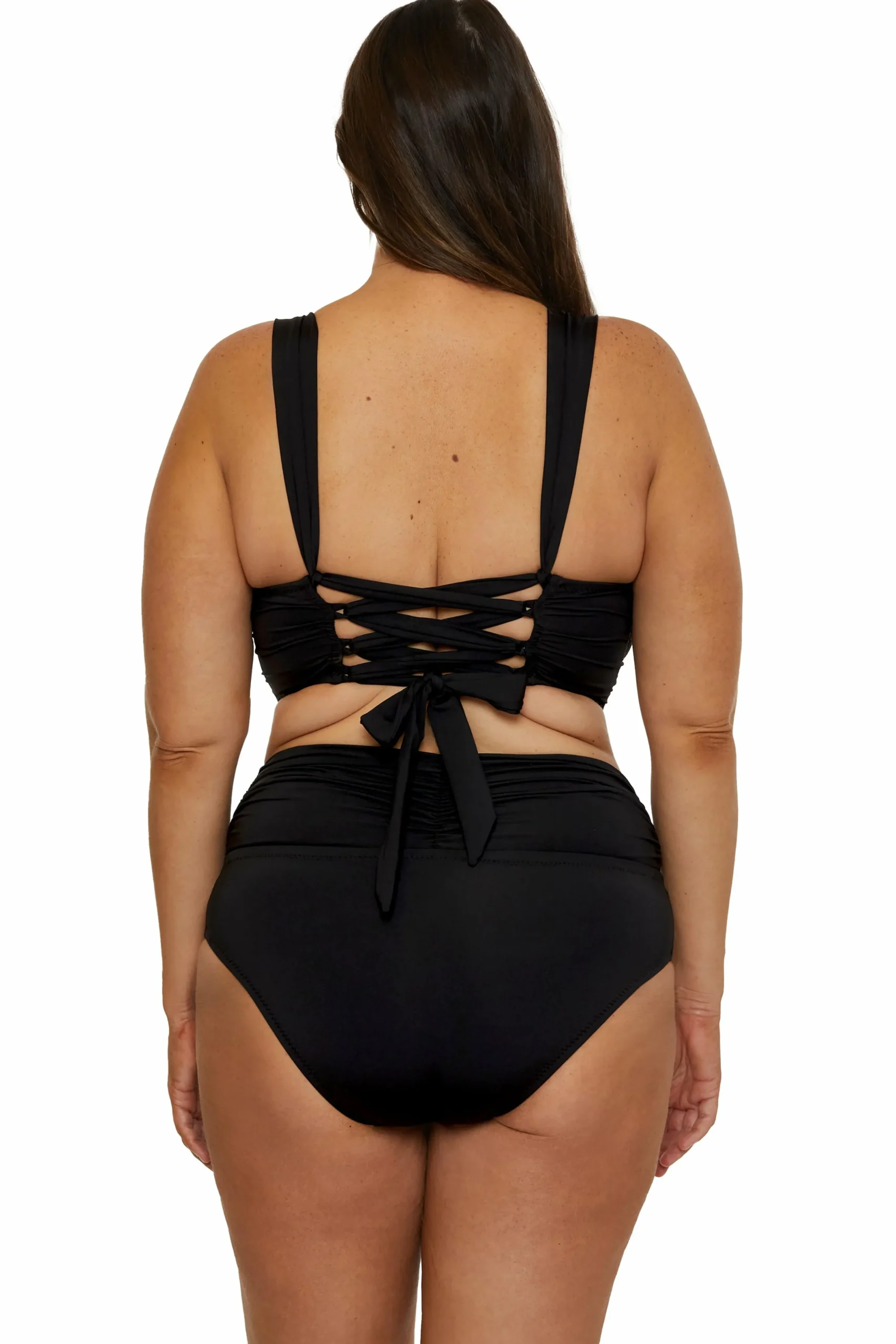 Becca COLORCODE SHIRRED TOP |BLACK|EMERALD Outlet
