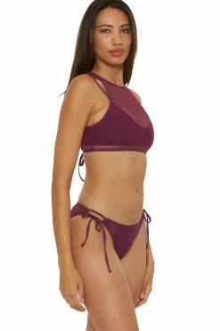 Becca MUSE LAYERED BRALETTE |AUBERGINE|BLACK Hot