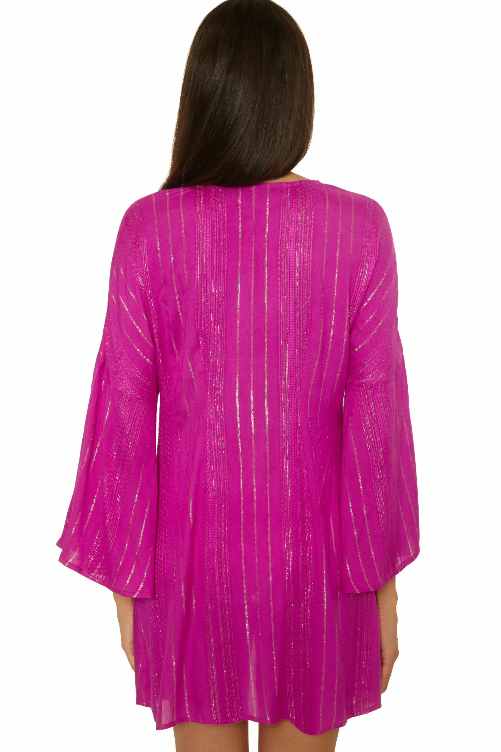 Becca RADIANCE V-NECK TUNIC |HIBISCUS|MEADOW Clearance